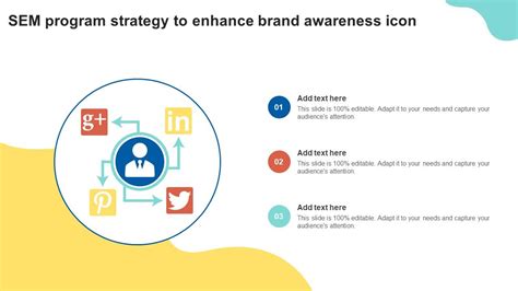 Sem Program Strategy To Enhance Brand Awareness Icon Ppt Presentation