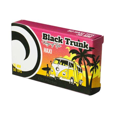 Caixa De Piteira De Papel Black Trunk Haxi Tips Mm Tabacaria Da Mata