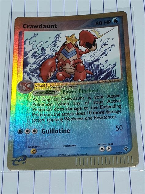 Pokemon Card Crawdaunt Reverse Holo Hobbies Toys Toys Games On