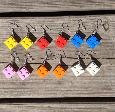 Lego Earrings Etsy