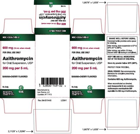 Azithromycin Oral Susp 200mg5ml 1200mg Real Value Rx