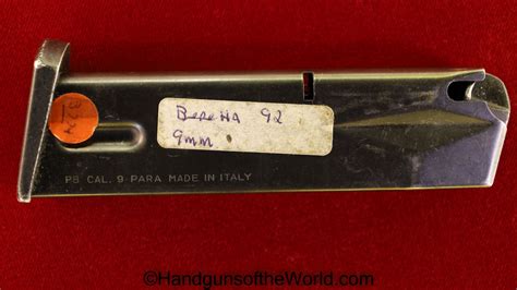 Beretta 92f 9mm Magazine Clip Handguns Of The World