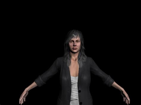 Cartoon Brunette Woman D Model C D Obj Fbx Free D