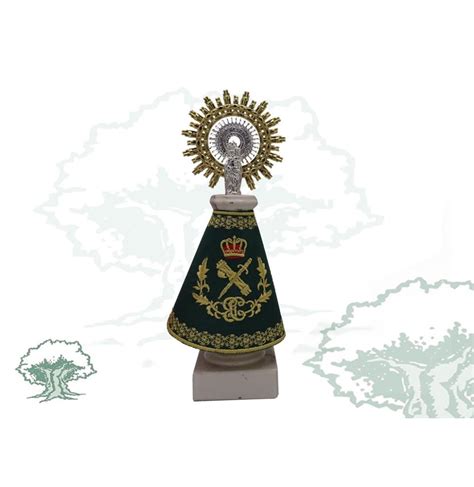 Figura Virgen Del Pilar Mediana Con Manto De La Guardia Civil En Varios