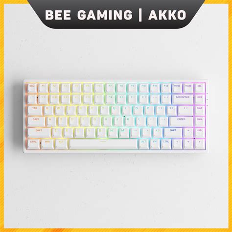 Bàn Phím Cơ AKKO 3084 V2 RGB Black White Foam Tiêu Âm Hotswap