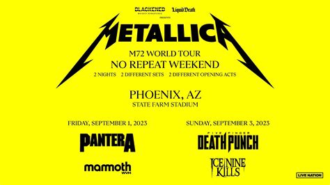 Metallica At State Farm Stadium In Phoenix Az United States On