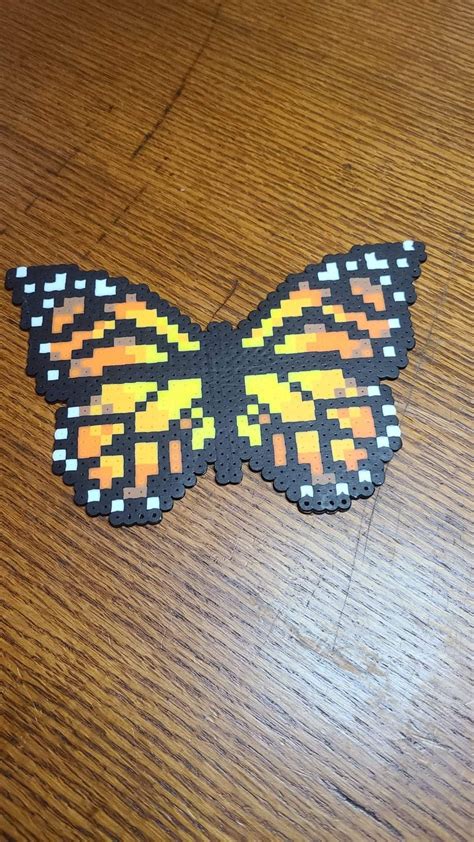 Monarch Butterfly Perler Bead Design Etsy