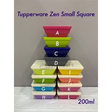 Tupperware Zen Small Square Ml Shopee Malaysia