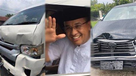 Mobil Rombongan Capres Anies Baswedan Alami Kecelakaan Beruntun Saat