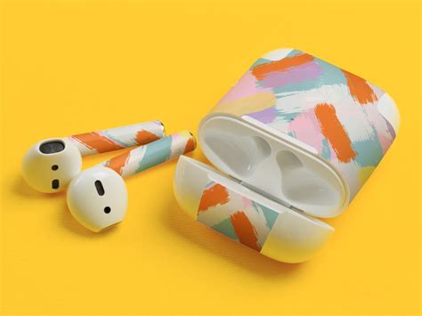 Watercolor Colorful Paint Strokes Print Airpods Skin Stroke Etsy