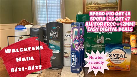 WALGREENS HAUL 4 21 4 27 NEWBIE FRIENDLY DEALS ALL FREE 2MM