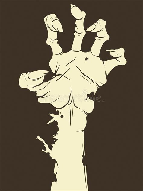 Zombie Hand Vector Illustration Zombie Hand Illustration Zombie Vector