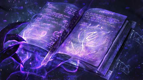 Download Mysterious Grimoire Surrounded By A Magical Aura Wallpaper