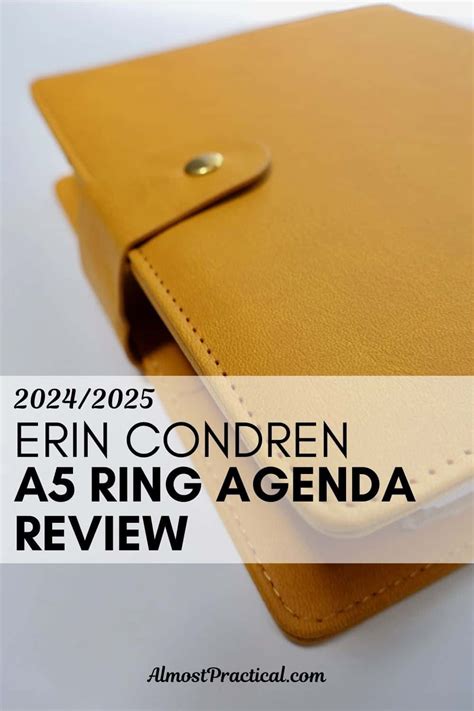 Erin Condren A5 Ring Agenda Review 2024 2025