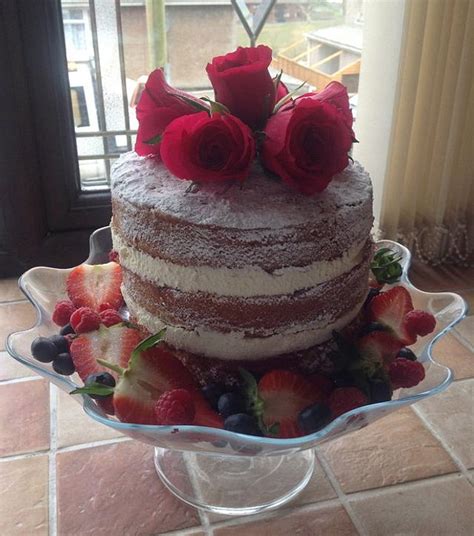 Naked Cake Decorated Cake By Alison S Bespoke Cakes CakesDecor