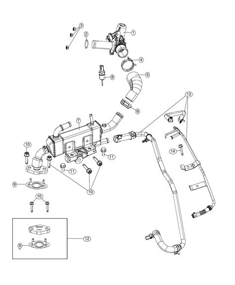 Chrysler Pacifica Used For Hose And Tube Egr Coolant Supply