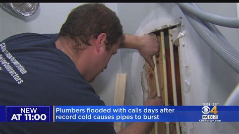 Plumbers Flooded With Calls Days After Record Cold Causes Pipes To Burst Youtube