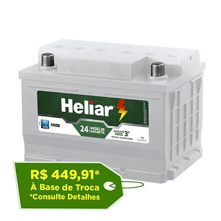 Bateria De Carro Heliar 60Ah HF60DD Reis Baterias Reis Baterias