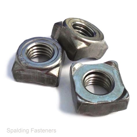 M M M M Square Steel Weld Nuts Self Colour Metric Standard