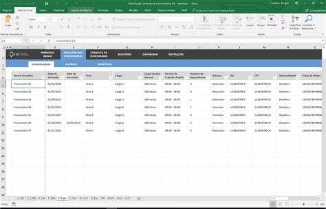 Planilhas.VC - Planilha de Cadastro e Controle de Funcionários em Excel 4.0