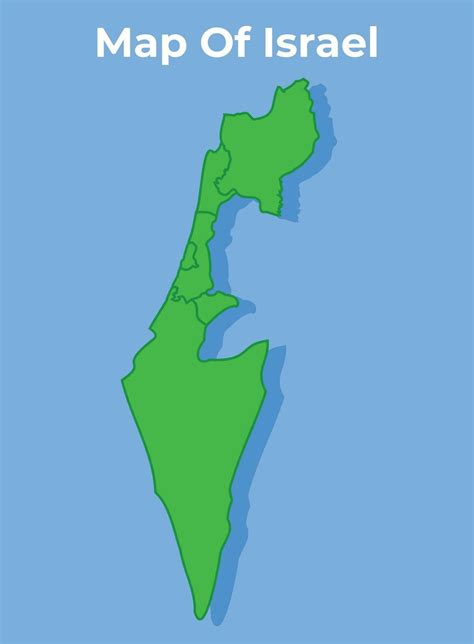 Detailed map of Israel country in green vector illustration 36062778 ...