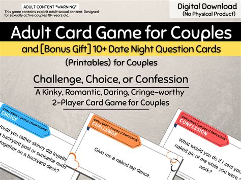 Adult Card Game For Couples Kinky And Romantic 2 Player Sex Game For Couples Bonus T 10 Date