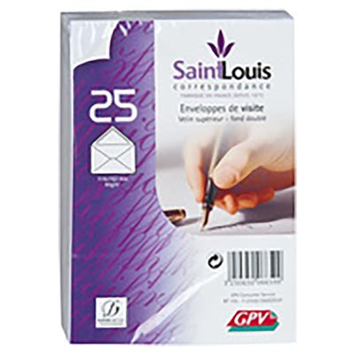 GPV Enveloppes de visite Saint Louis 114 x 162 mm blanc Idée cadeau