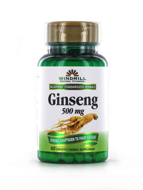 Ginseng 500mg Extract Windmill Vitamins