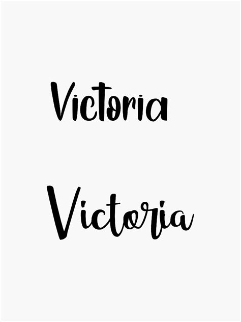 Victoria Name Sticker For Sale By Ameliazhengg Redbubble