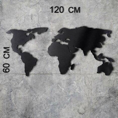 D Coration Murale En M Tal Mappemonde Mod Le