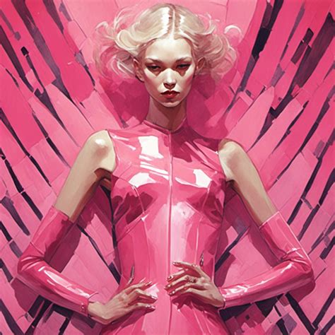 Sasha Luss Hypnotic Pink Latex Artstyle