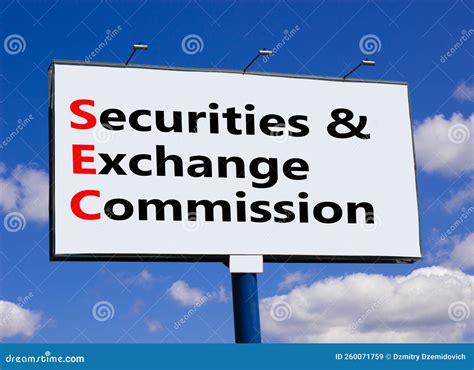 Sec Securities And Exchange Commission Symbol Concept Words Sec