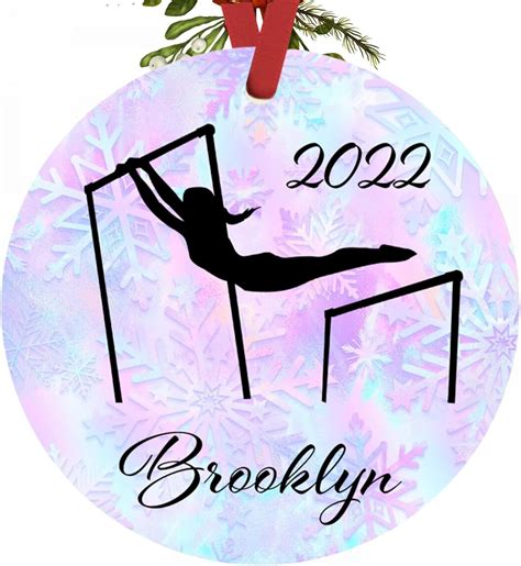 Personalized Gymnastics Ornament Hanging With Christmas Tree Home Decorations