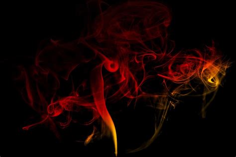 Hd Wallpaper Yellow And Red Flames Abstract Wallpaper Smoke Colorful