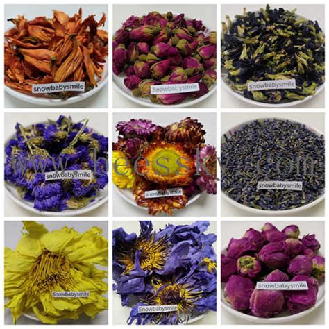 Types Dried Flowers Loose Herbal Tea Herbs For Cooking Coctail Bath