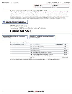 Fillable Online Attachment A Mcsa Form Omb Fax Email