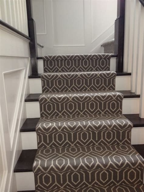 Geometric Stair Runner Modern New York By Michelle Winick Design