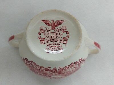 Johnson Bros Pink Historic America Sugar And Lid EBay