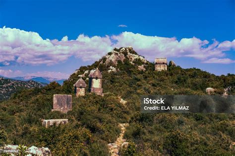 lycian stone tombs tlos ancient town  kas antalya turkey