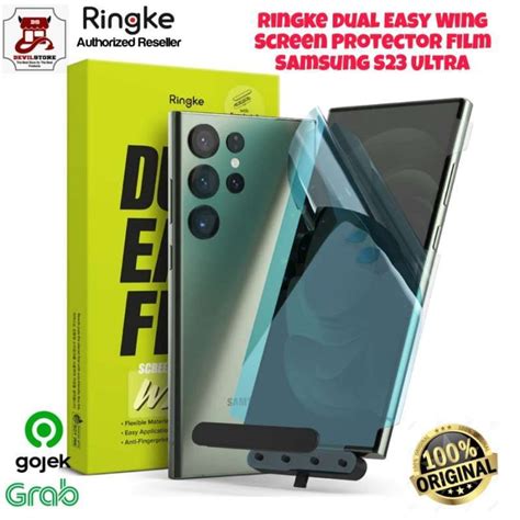 Promo Ringke Dual Easy Wing Screen Protector Film Samsung S23 Ultra 2