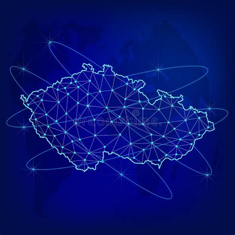 Concetto Globale Della Rete Di Logistica Mappa Di Rete Di Comunicazioni