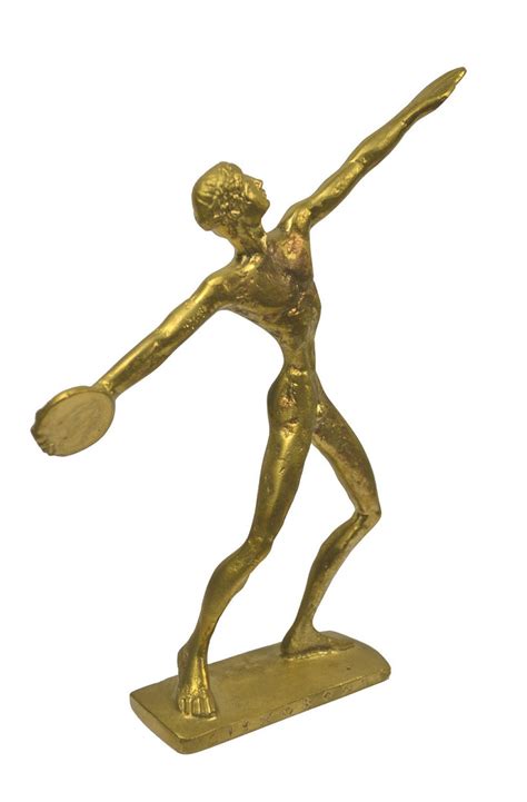 Discus Thrower Statue Ancient Greek Bronze Polished Miniature - Etsy