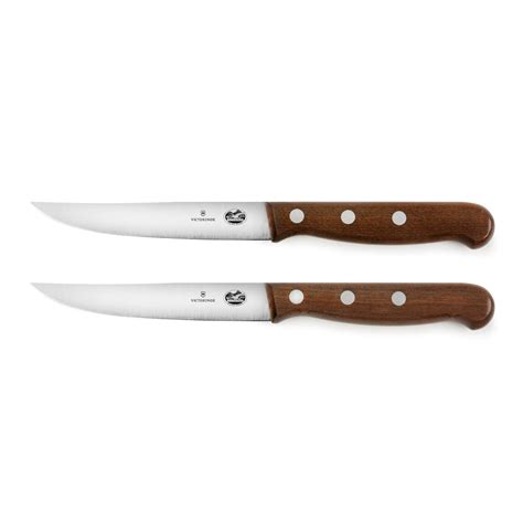 Victorinox Wood Steak Knife Set 2 Piece Fine Edge Cutlery And More