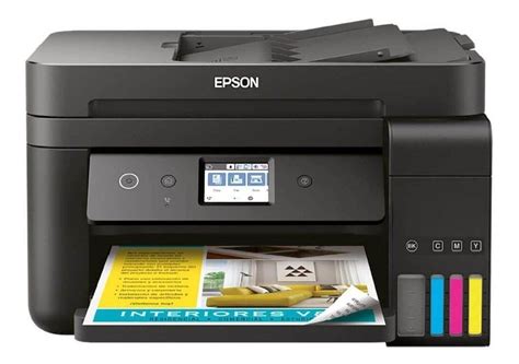 Impresora a color multifunción Epson EcoTank L6191 con wifi negra 110V