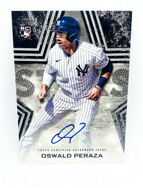 Topps Series Baseball Stars Oswald Peraza Rc Auto Yankees