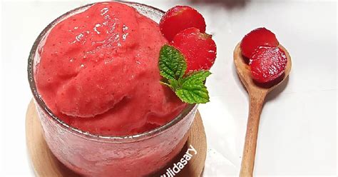 Resep Strawberry Sorbet Oleh Ismy Maulidasary Cookpad