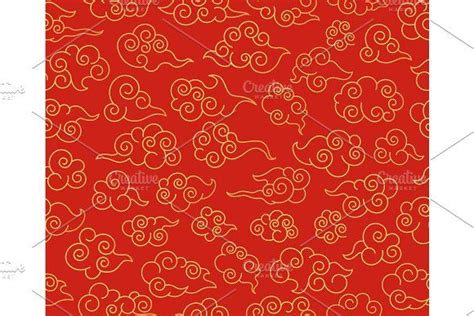 Chinese Clouds Pattern - Traditional Asian Ornament