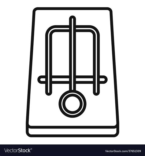 Mousetrap Icon Outline Style Royalty Free Vector Image