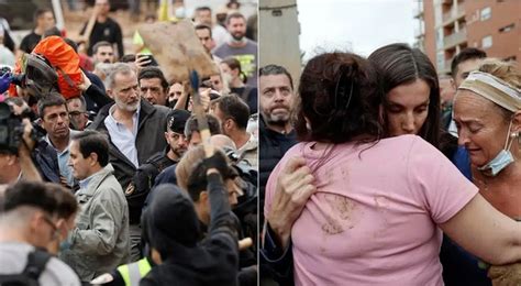 Valencia Pedro Sanchez Colpito Da Bastone Fango Su Re Felipe