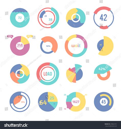 Set Different Pie Charts Modern Infographics Stock Vector (Royalty Free) 278022191 | Shutterstock